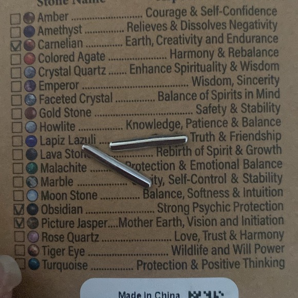 Obsidian and picture Jasper semi precious beaded stretch bracelet NWT - Picture 4 of 4